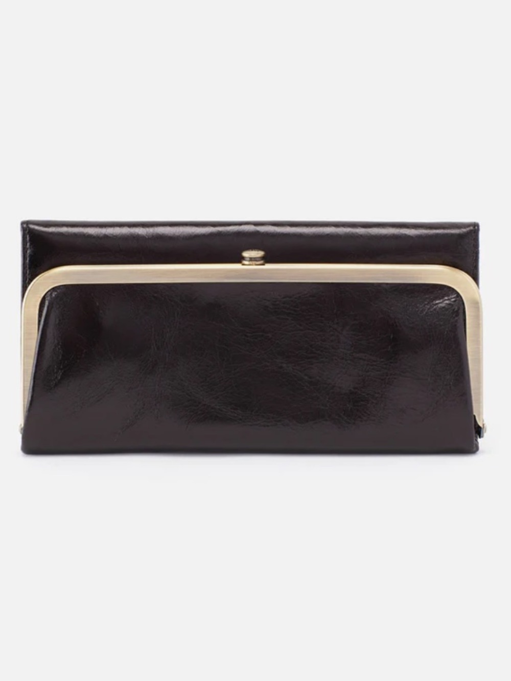 Hobo Rachel Continental Wallet, Classic Black Leather Frame Clutch